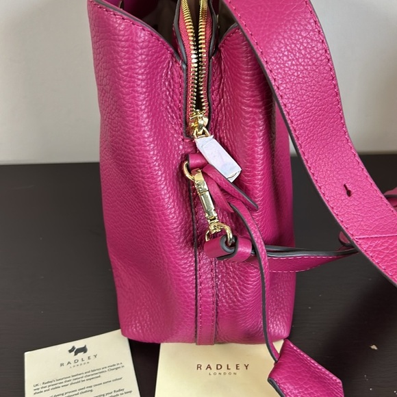 RADLEY London Dukes Place Medium Compartment Pink Leather Crossbody Bag NEW - Picture 10 of 16